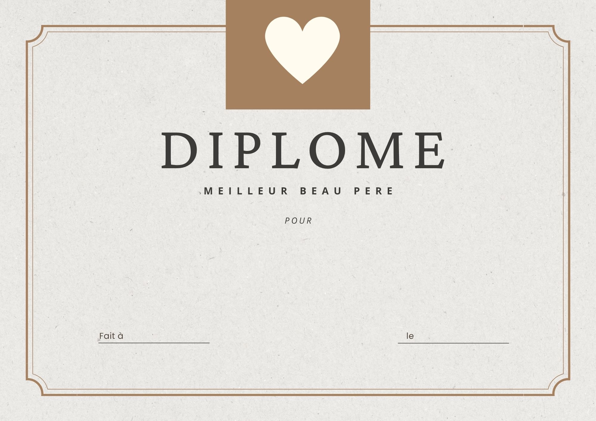 certificat remis pour mon beau père à imprimer PDF